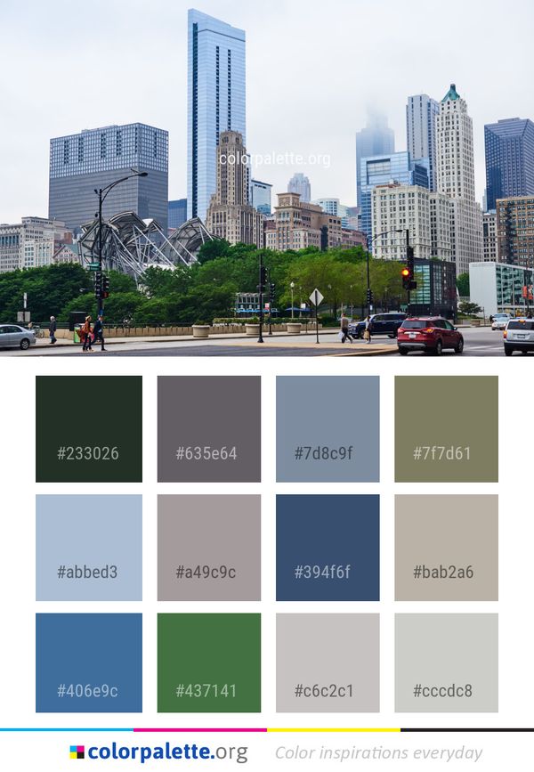 Metropolitan Area City Skyscraper Color Palette