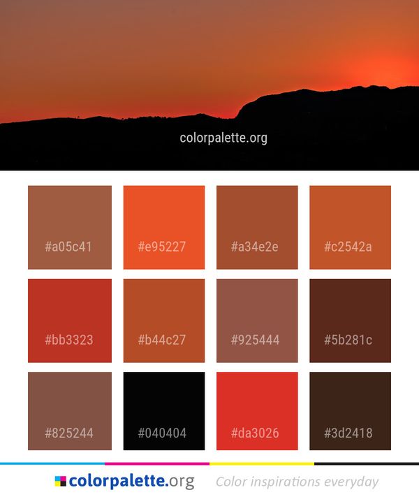 Sky Afterglow Sunset Color Palette