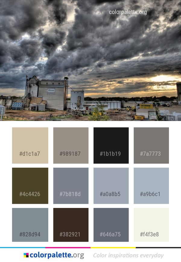 Cloud Sky Urban Area Color Palette