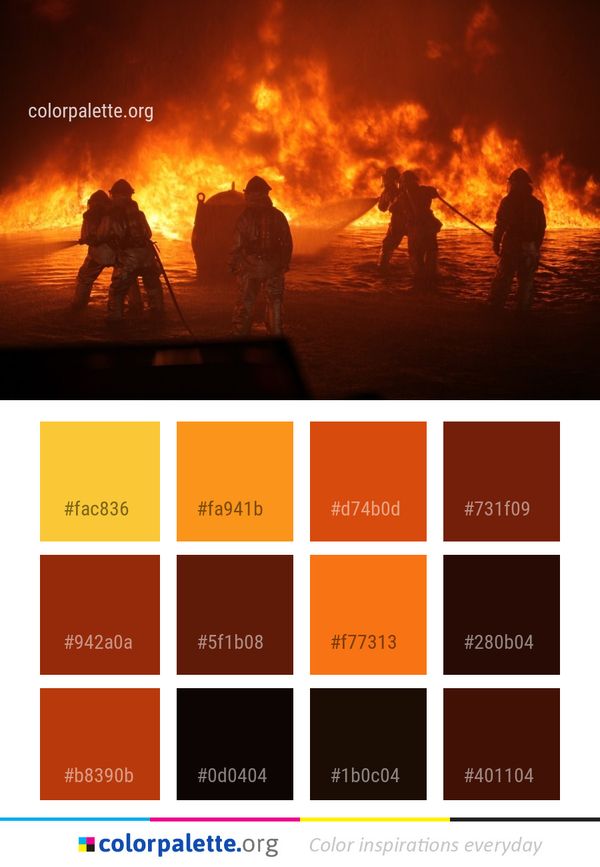 Fire Heat Bonfire Color Palette