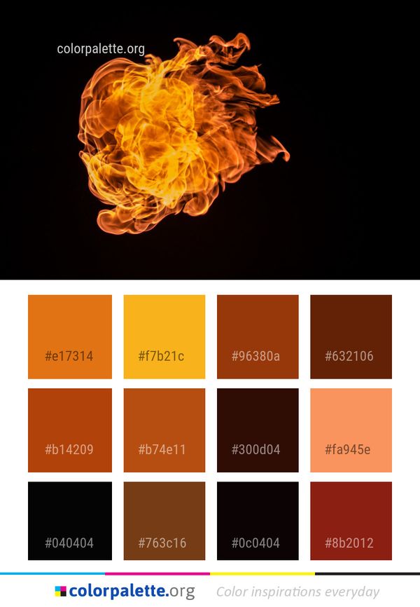 Flame Fire Organism Color Palette