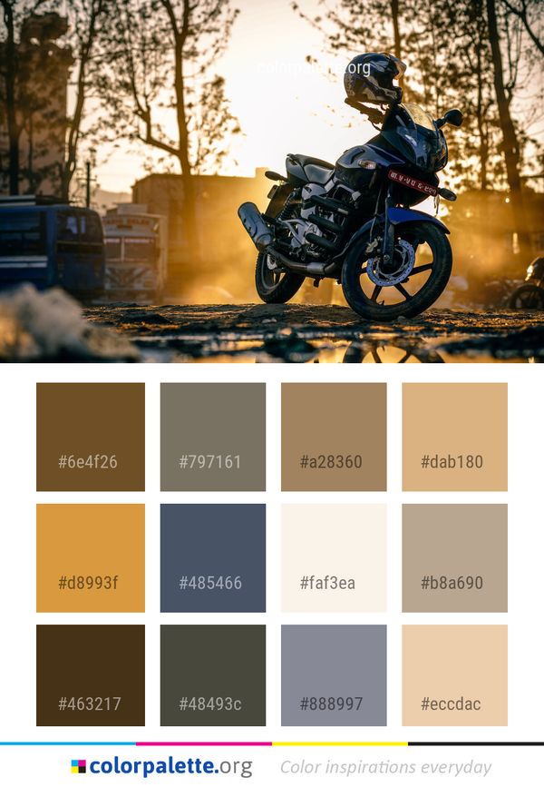 Land Vehicle Motorcycle Color Palette