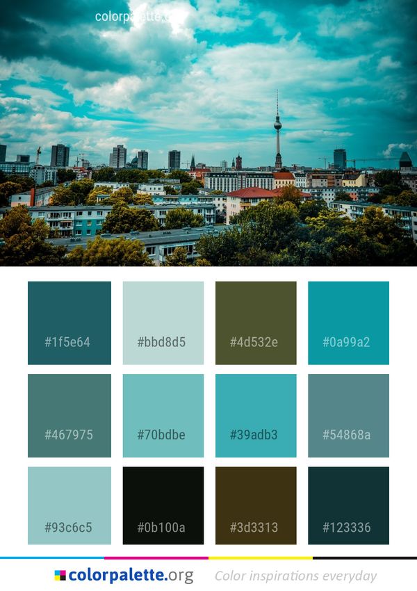Metropolitan Area Sky Cityscape Color Palette