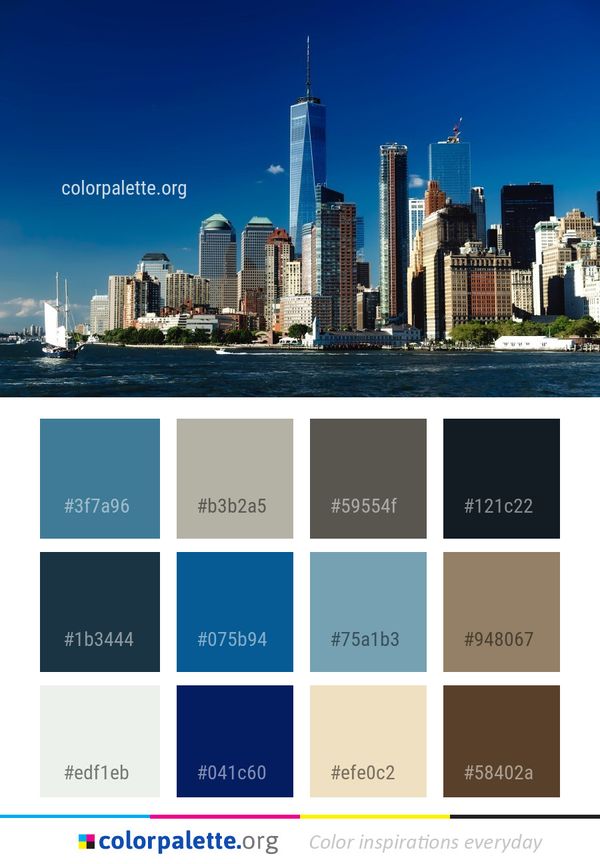 Metropolitan Area Skyline City Color Palette