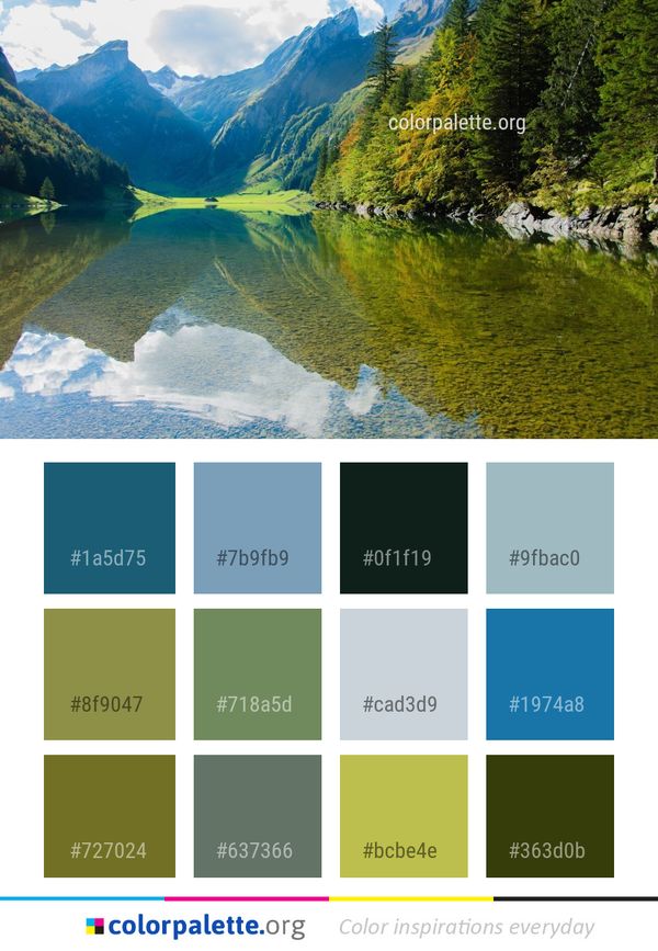 Reflection Nature Mountainous Landforms Color Palette