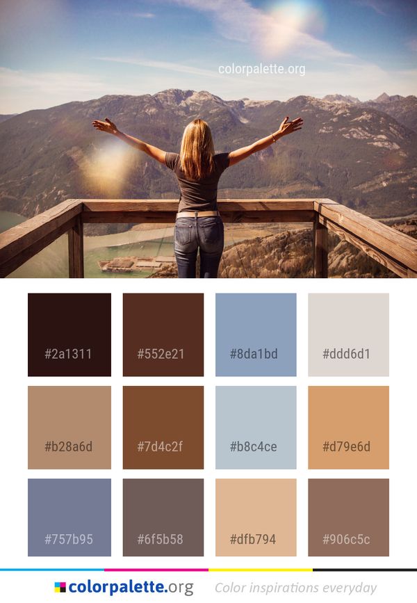 Sky Mountainous Landforms Nature Color Palette