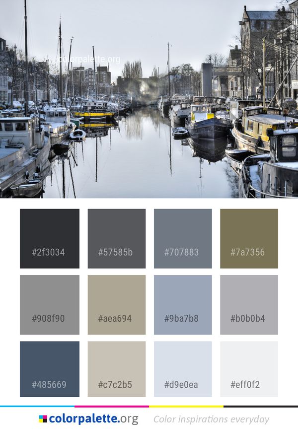 Waterway Water Winter Color Palette