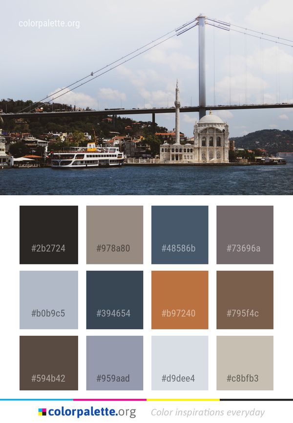 Bridge Suspension Sea Color Palette