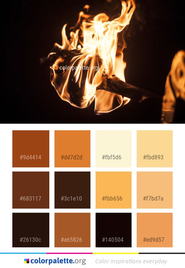 Flame Fire Light Color Palette