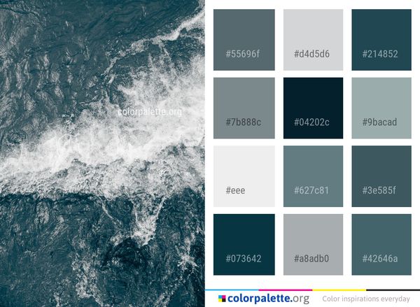 Sea Water Wave Color Palette