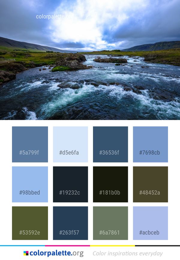 Water Nature River Color Palette