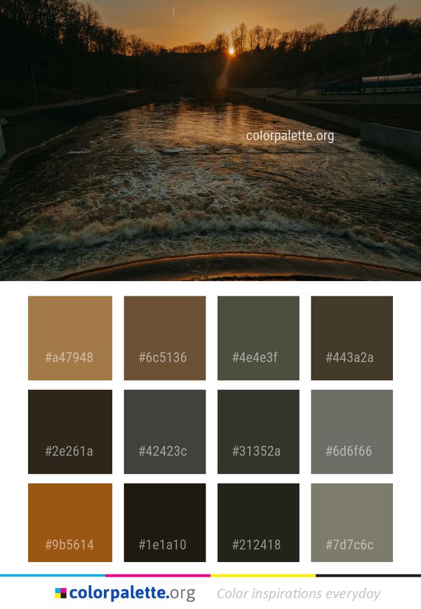 Water Reflection Waterway Color Palette