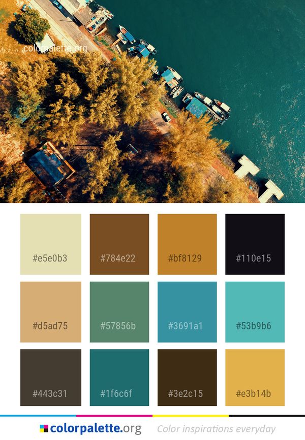 Aerial Photography Water Color Palette