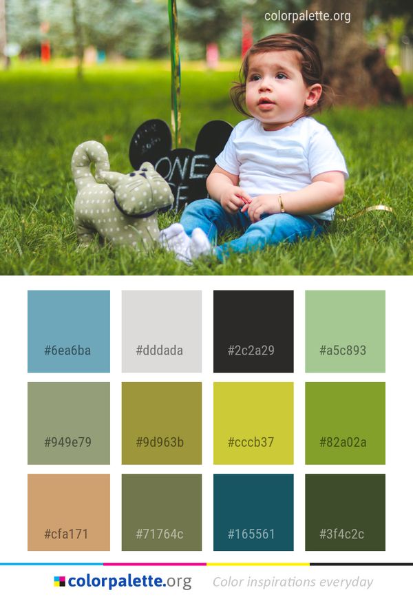 Child Grass Vertebrate Color Palette