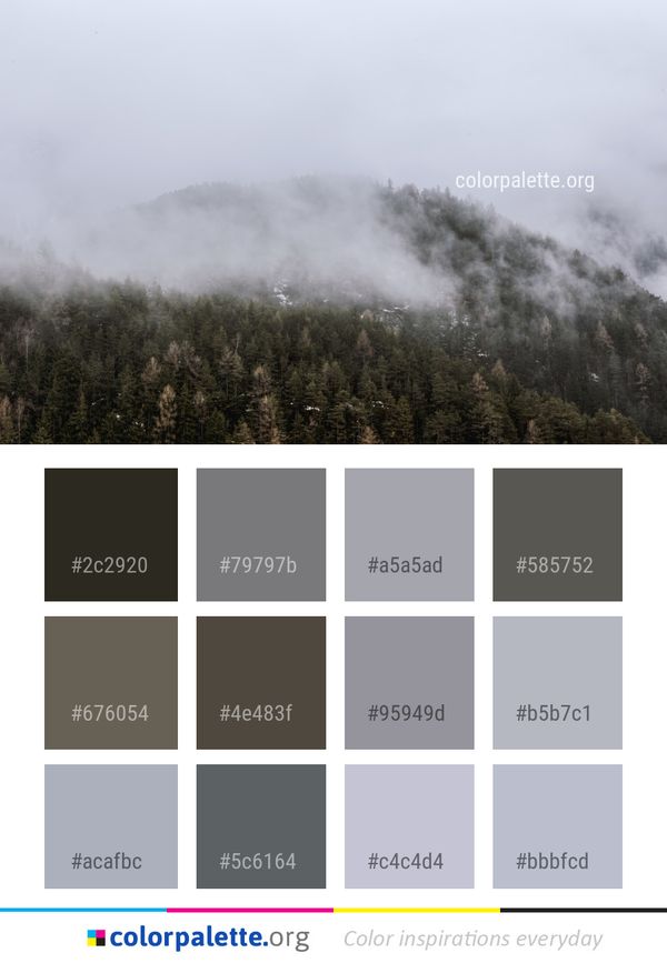 Cloud Mountainous Landforms Fog Color Palette