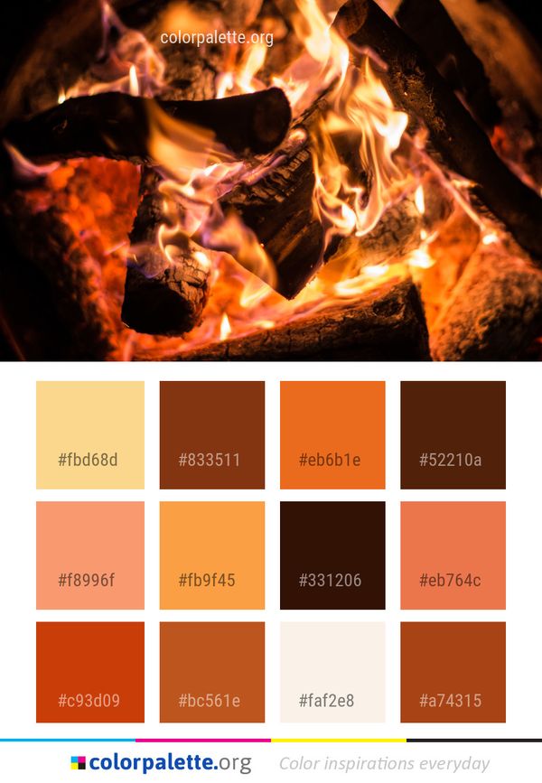 Flame Fire Heat Color Palette