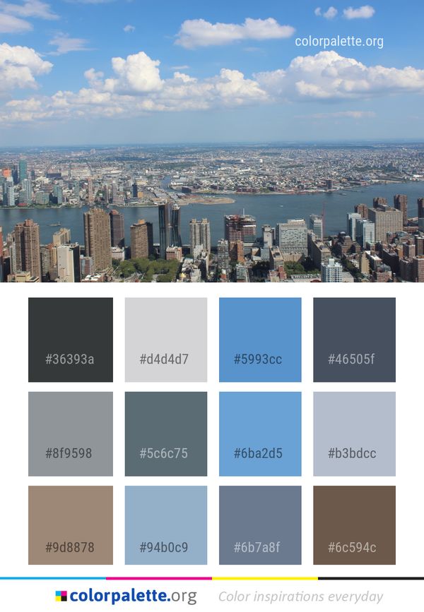 Metropolitan Area City Sky Color Palette