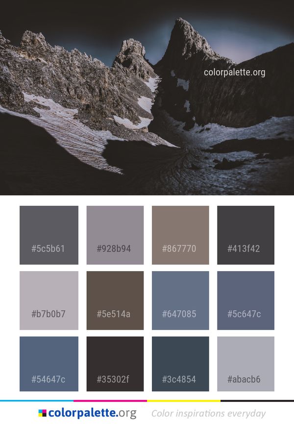 Mountain Mountainous Landforms Sky Color Palette