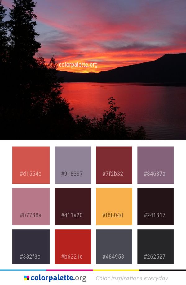 Red Sky At Morning Afterglow Color Palette