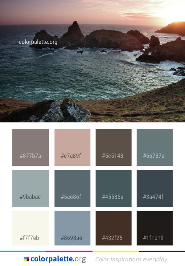 Sea Coast Body Of Water Color Palette