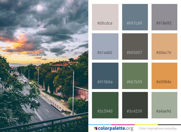 Sky Cloud Town Color Palette