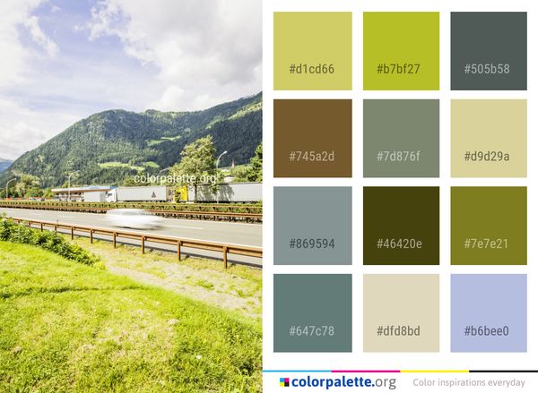 Track Sky Road Color Palette