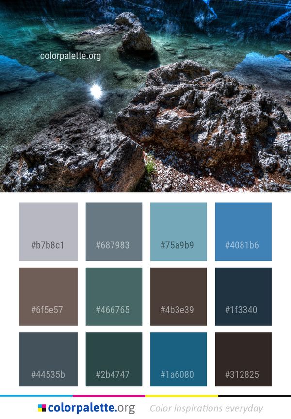 Water Body Of Rock Color Palette