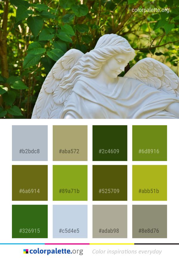 Green Statue Leaf Color Palette