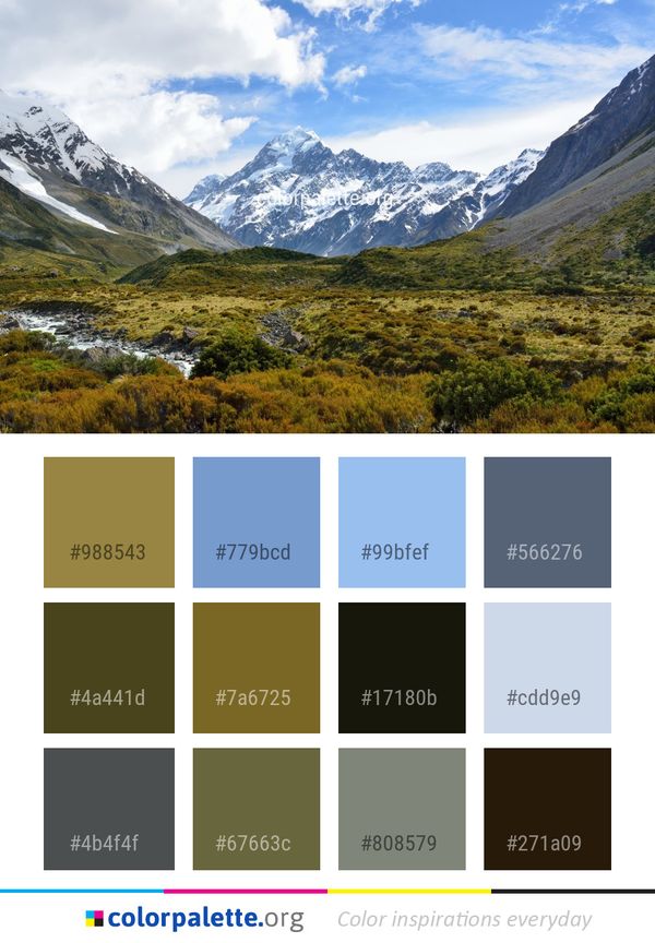 Mountainous Landforms Mountain Nature Color Palette