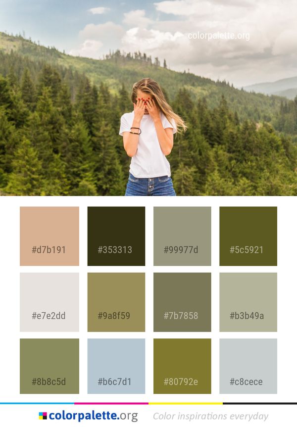 Mountainous Landforms Nature Photograph Color Palette