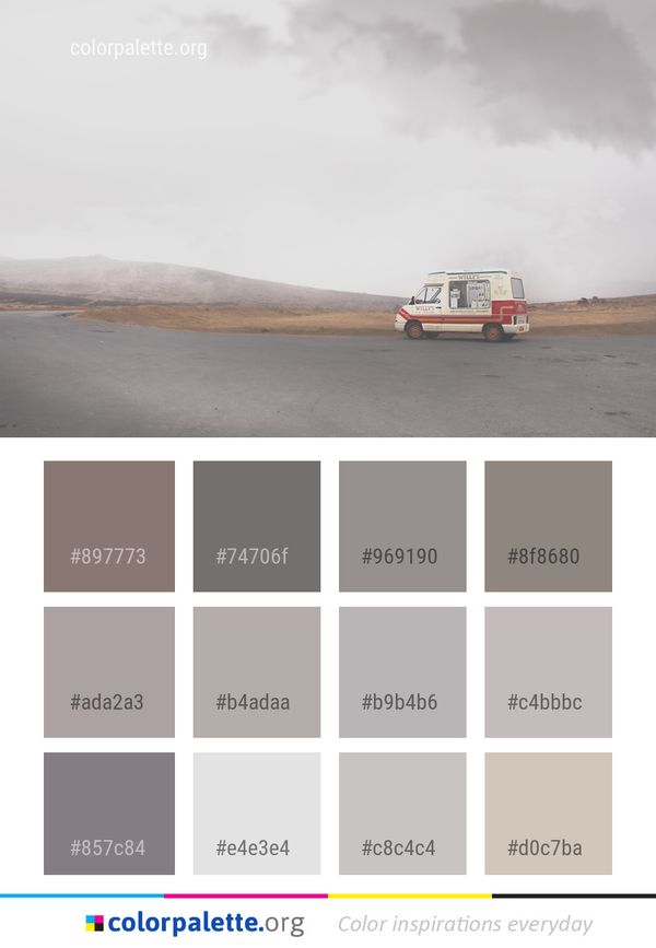 Road Cloud Sky Color Palette