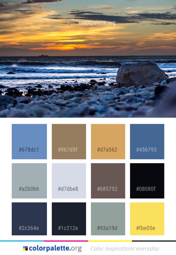 Sea Sky Body Of Water Color Palette