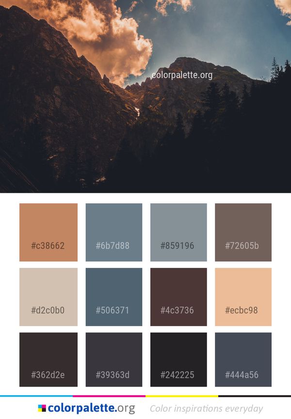 Sky Mountainous Landforms Nature Color Palette