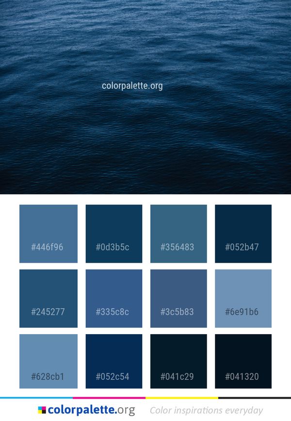 Water Sea Blue Color Palette