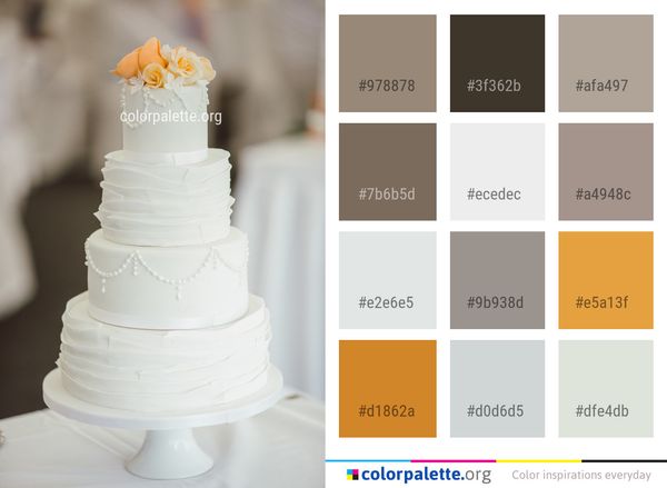 Wedding Cake Sugar Ceremony Supply Color Palette
