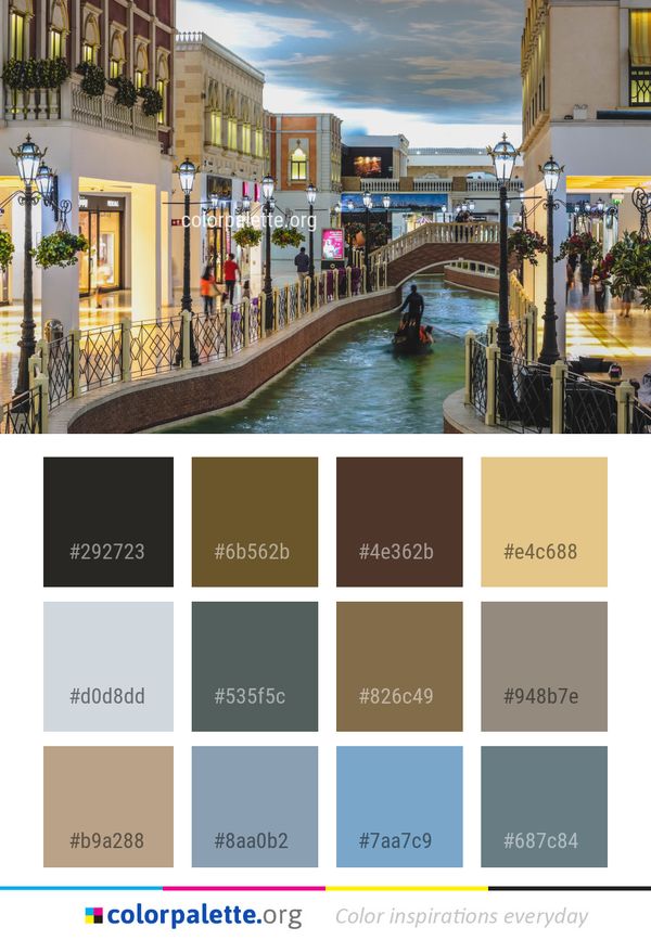 Mixed Use Shopping Mall Real Estate Color Palette