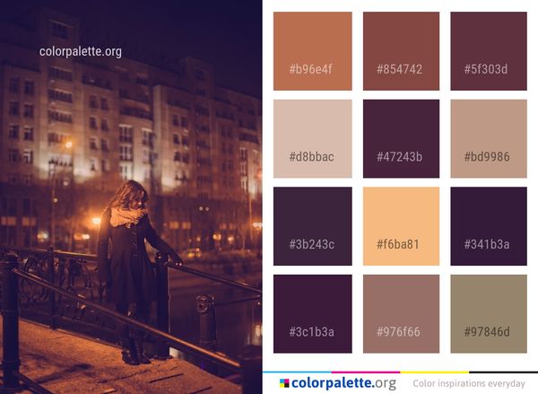 Night Urban Area Reflection Color Palette