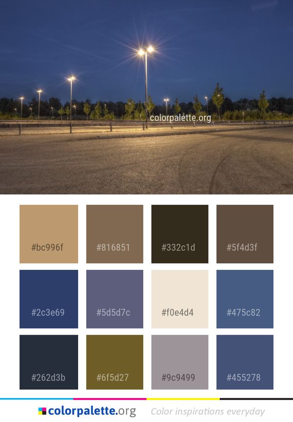 Sky Street Light Road Color Palette