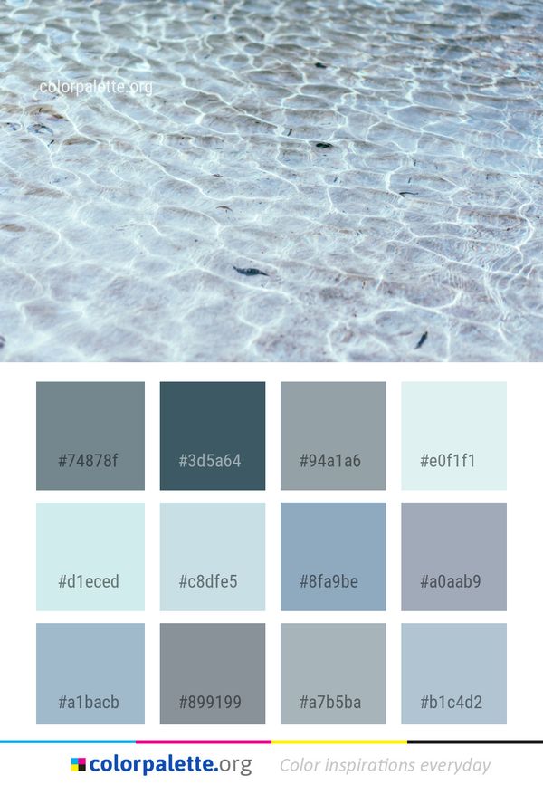 Water Freezing Wave Color Palette