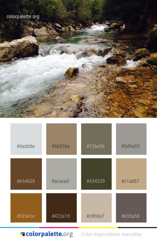 Water Stream Body Of Color Palette