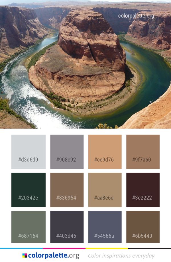 Canyon Water Resources National Park Color Palette