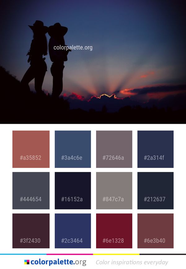 Sky Silhouette Sunrise Color Palette