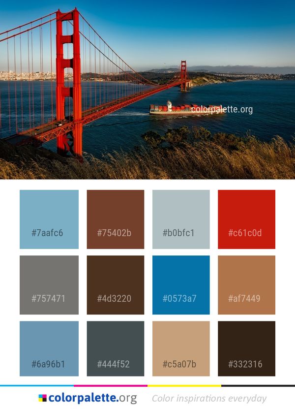 Bridge Sky Sea Color Palette