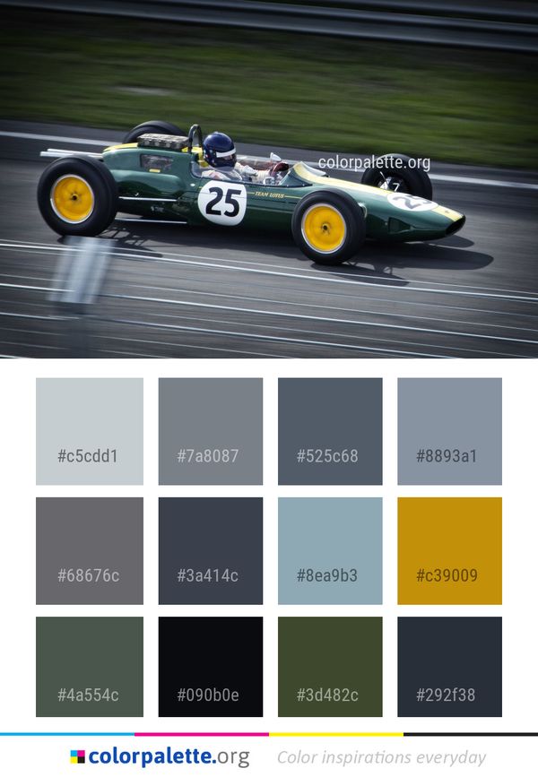 Car Lotus 25 Open Wheel Color Palette