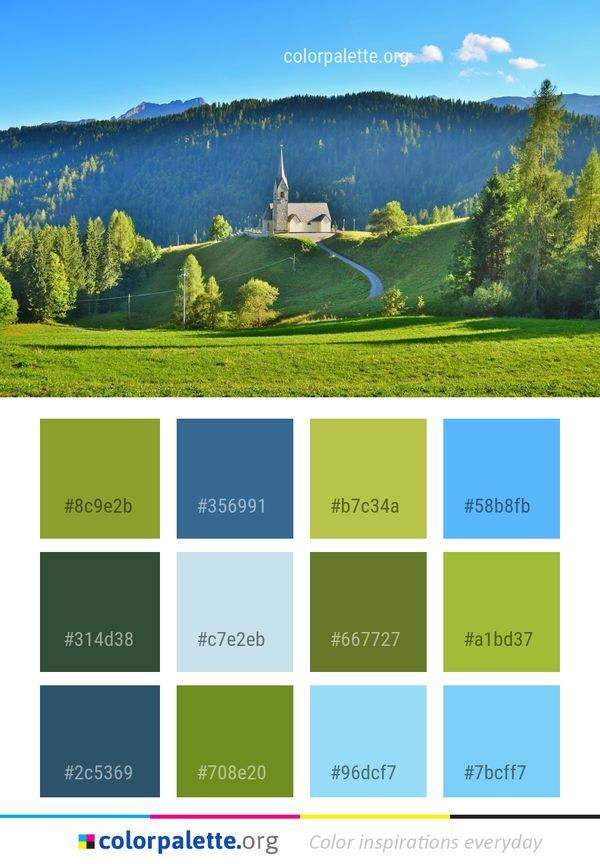 Nature Grassland Sky Color Palette