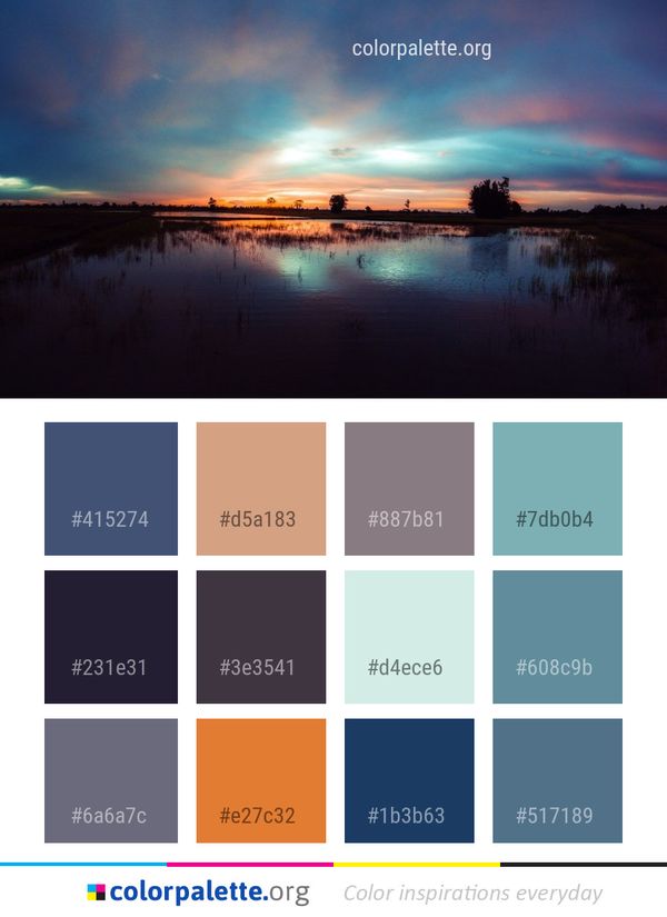 Reflection Sky Nature Color Palette