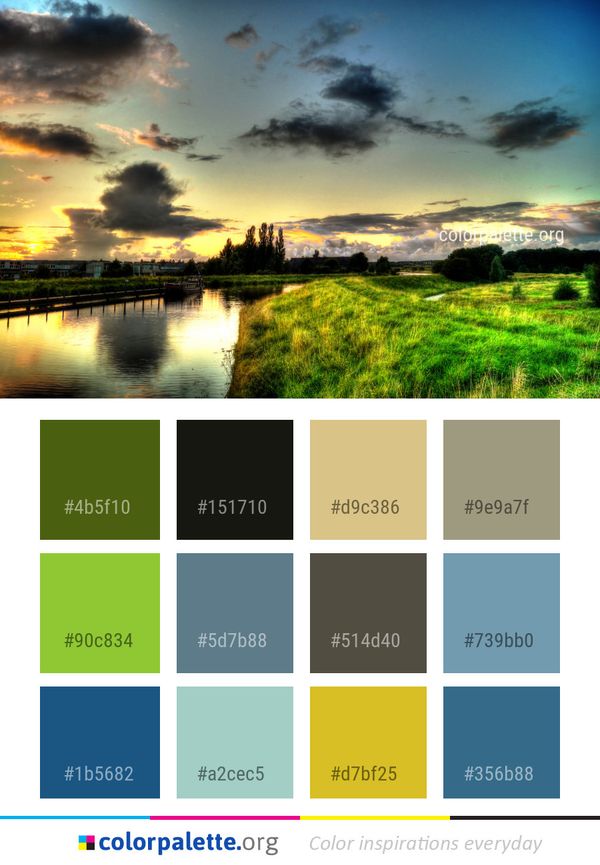 Reflection Sky Nature Color Palette