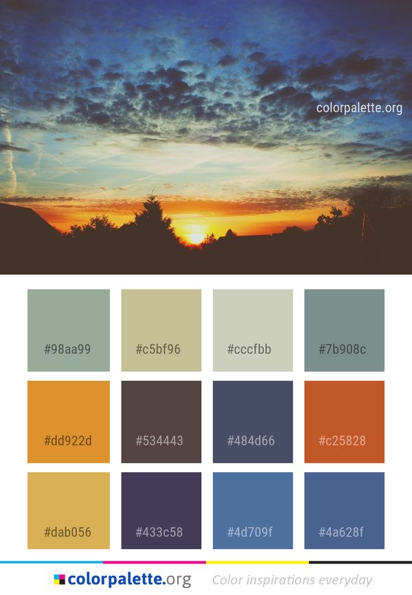 Sky Afterglow Horizon Color Palette
