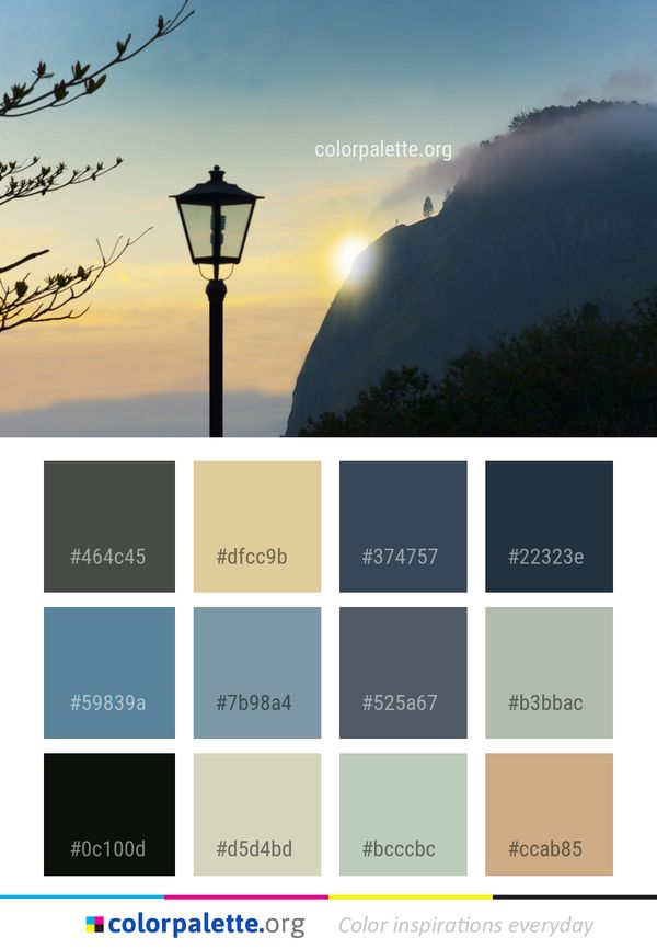 Sky Cloud Street Light Color Palette
