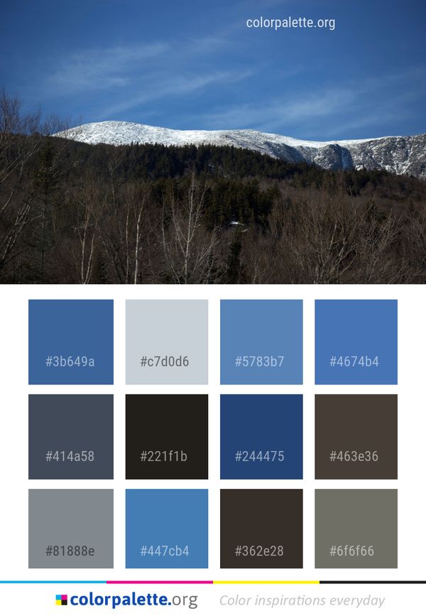Sky Mountainous Landforms Snow Color Palette